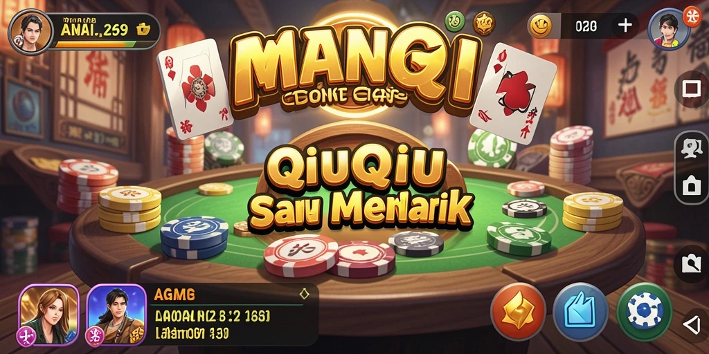 Tampilan utama gameplay QiuQiu di AMAN69 yang menarik.