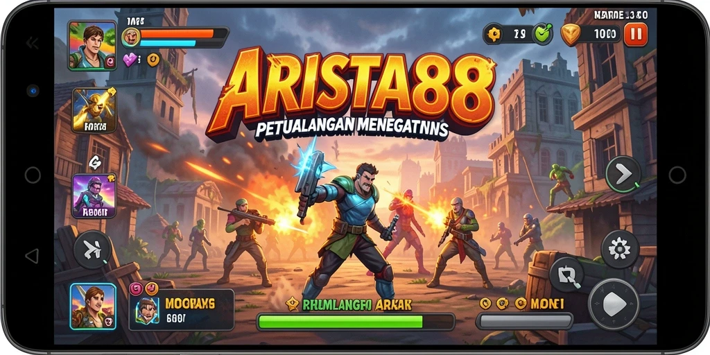Tampilan gameplay menegangkan ARISTA88 dalam aksi penuh kecepatan.