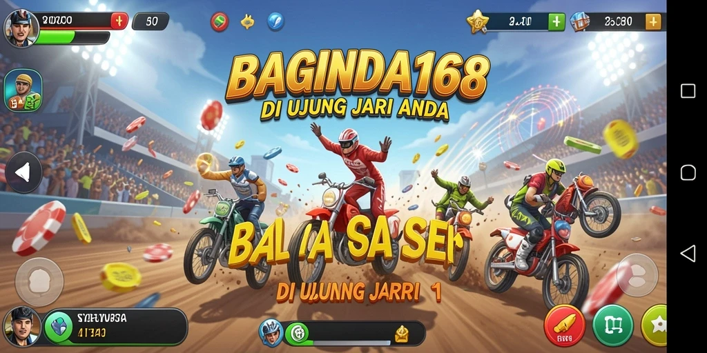 Gameplay seru dari BAGINDA168 yang menampilkan balapan cepat dan menegangkan.