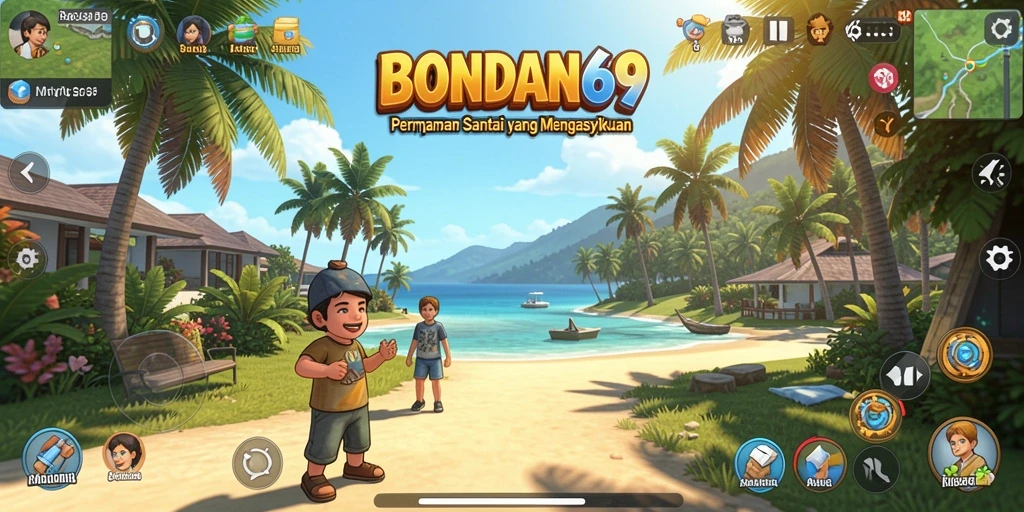 Tampilan gameplay BONDAN69 yang ceria dan menarik.