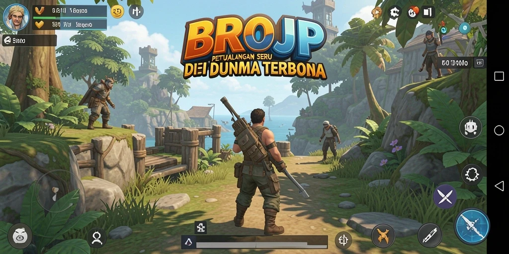 Tampilan menarik dari dunia terbuka dalam gameplay BROJP.