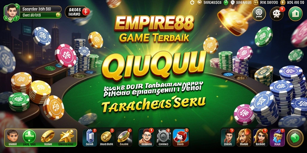 Screenshot gameplay EMPIRE88 dengan tampilan kartu QiuQiu yang penuh warna.
