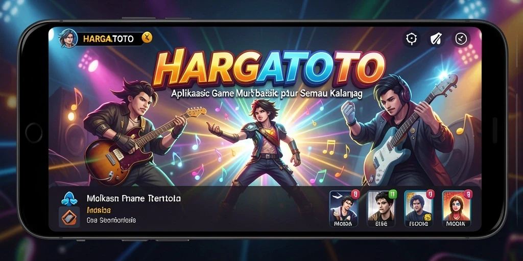 Screenshot gameplay HARGATOTO menampilkan keseruan bermain musik.