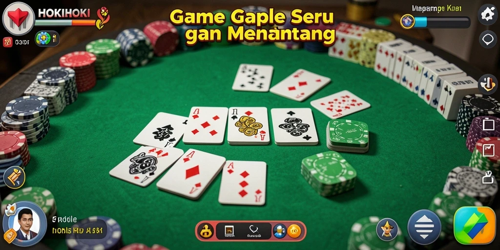 Screenshot HOKIHOKI menampilkan serunya permainan Gaple.