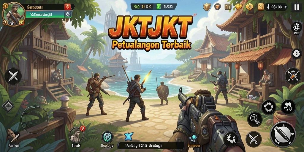 Tampilan gameplay menakjubkan dari JKTJKT dengan strategi yang mendebarkan.