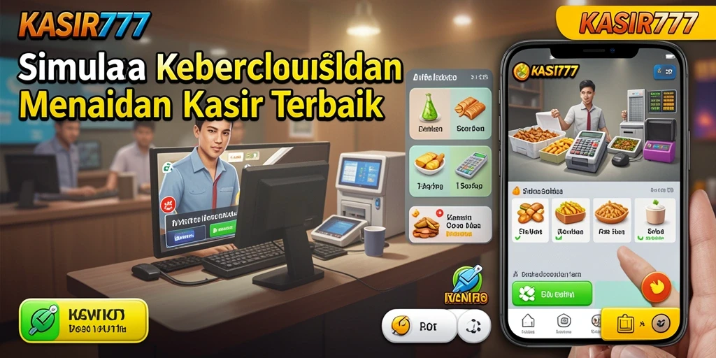 Menampilkan gameplay KASIR777 dengan aksi transaksi yang dinamis.
