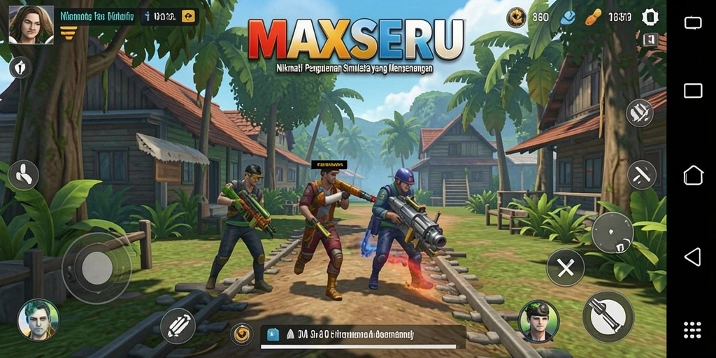 Tangkapan layar MAXSERU menampilkan gameplay simulasi yang menakjubkan.
