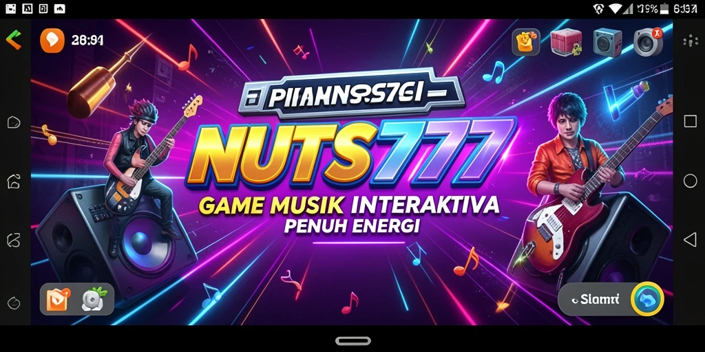 Tampilan gameplay NUTS777 yang dinamis dan penuh warna.