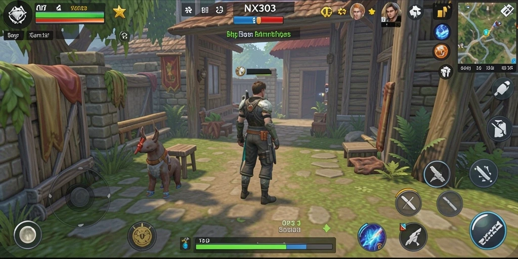 Tampilan gameplay santai NX303 yang mengasyikkan dan penuh warna.