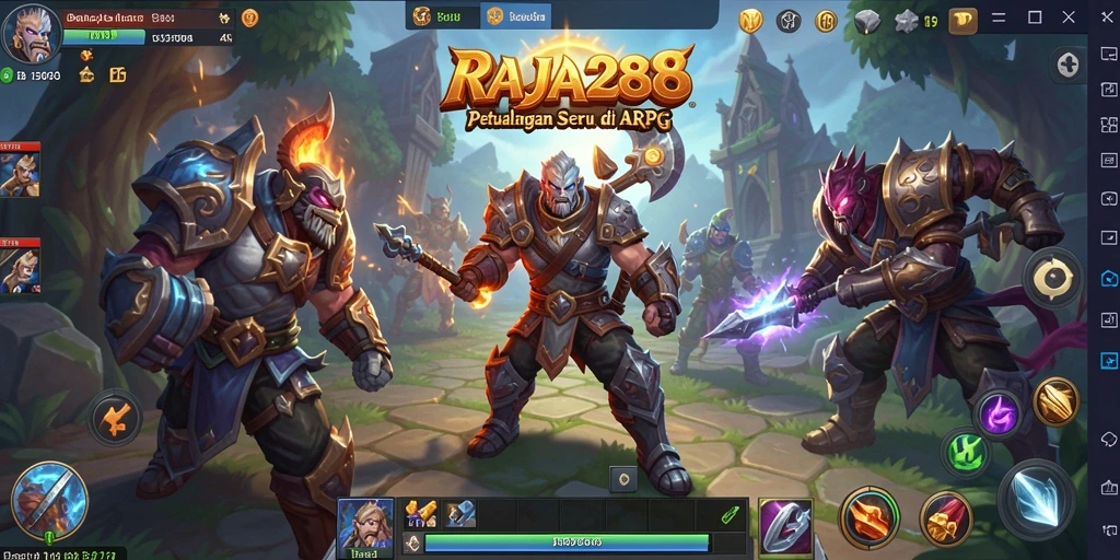 Screenshot utama RAJA288 menampilkan pertempuran seru dalam dunia ARPG.